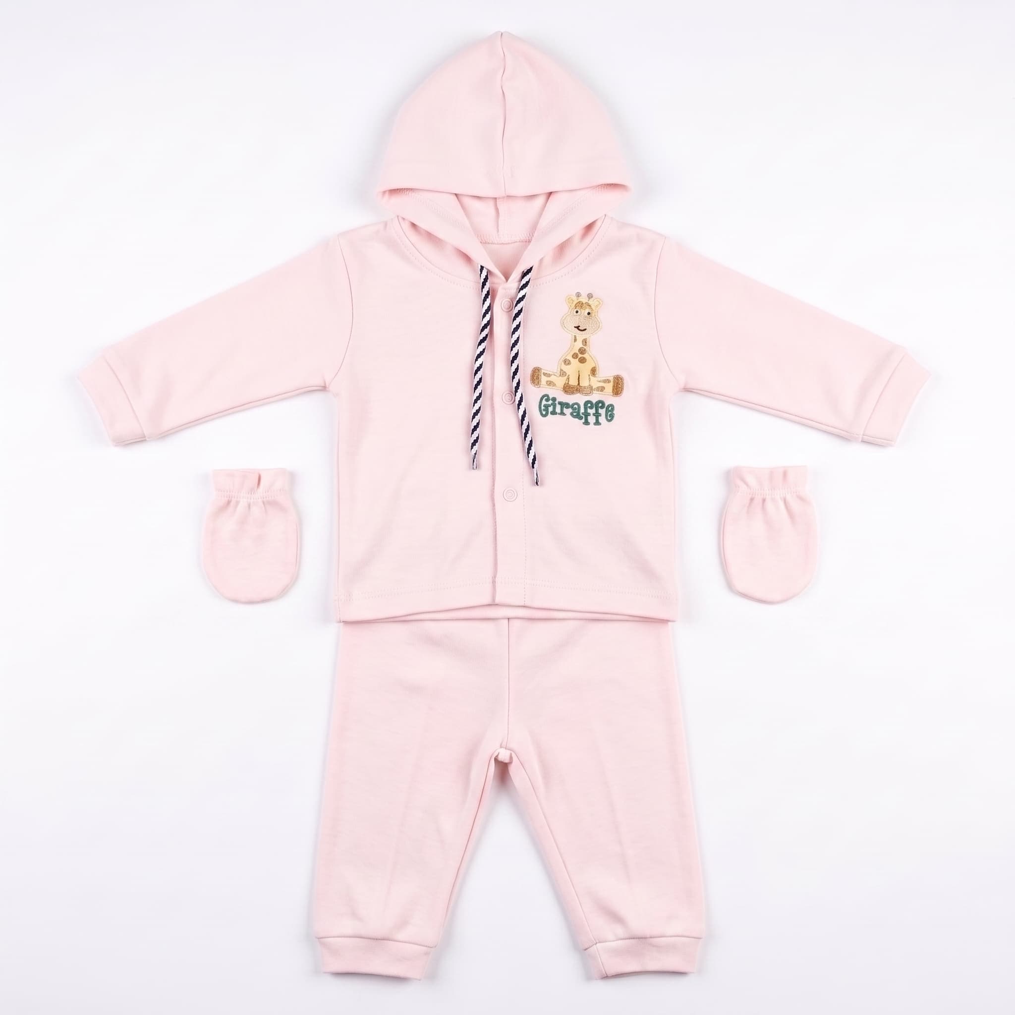 Baby Giraffe Hooded Jacket and Pants Outfit Set