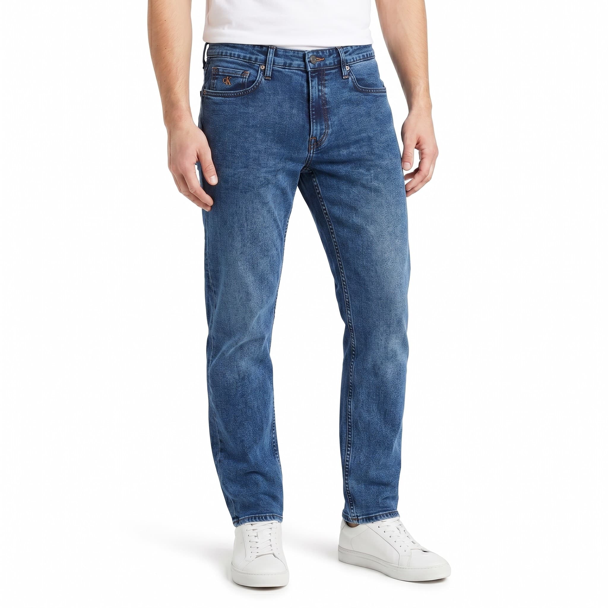 Branded Men's Regular Straight Fit Stretch Denim Jeans